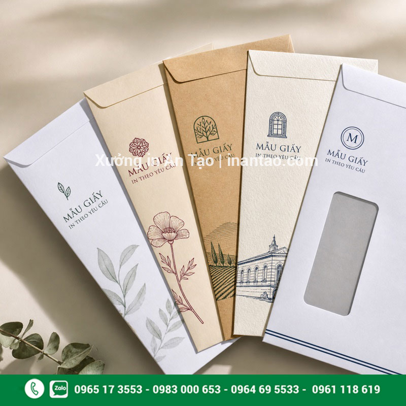 Chất liệu in bao thư theo yêu cầu tại inlichdeban.net Các chất liệu giấy dùng để in bao thư theo yêu cầu