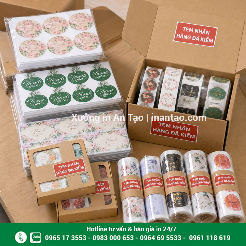 Đóng gói đơn in decal hoàn chỉnh Decal thành phẩm đóng gói theo tờ và cuộn sẵn sàng giao hàng