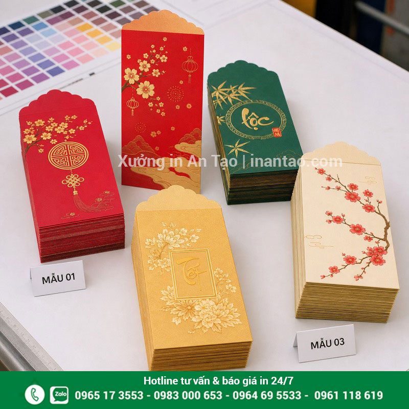In bao lì xì số lượng ít có duyệt mẫu In bao lì xì số lượng ít nhiều mẫu tại inlichdeban.net