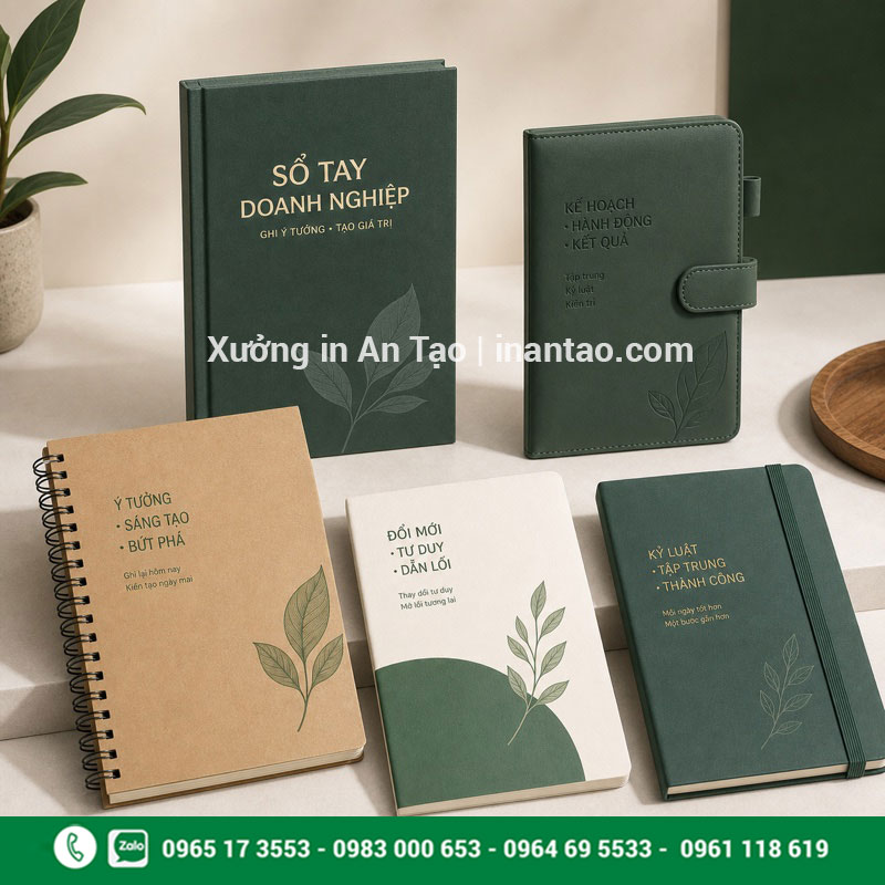 Mẫu in sổ tay theo yêu cầu đẹp và chuyên nghiệp Bộ sưu tập in sổ tay theo yêu cầu tại TP HCM