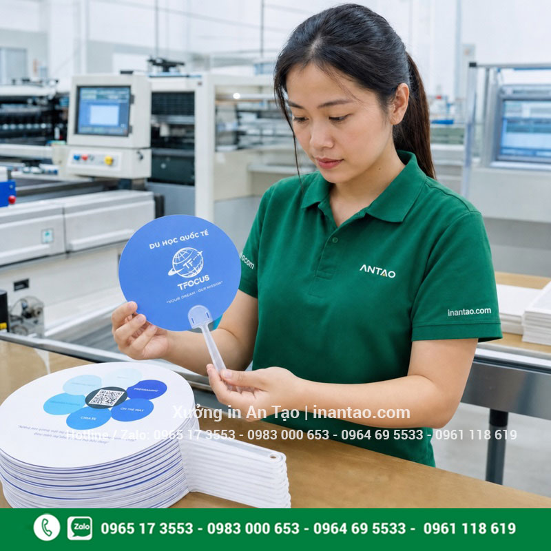 Quy trình kiểm tra quạt giấy cầm tay trước khi giao Kiểm tra quạt giấy cầm tay hoàn thiện tại xưởng