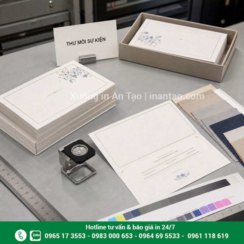 Quy trình kiểm tra thành phẩm thiệp mời Kiểm tra màu sắc và chất lượng thành phẩm in thiệp mời