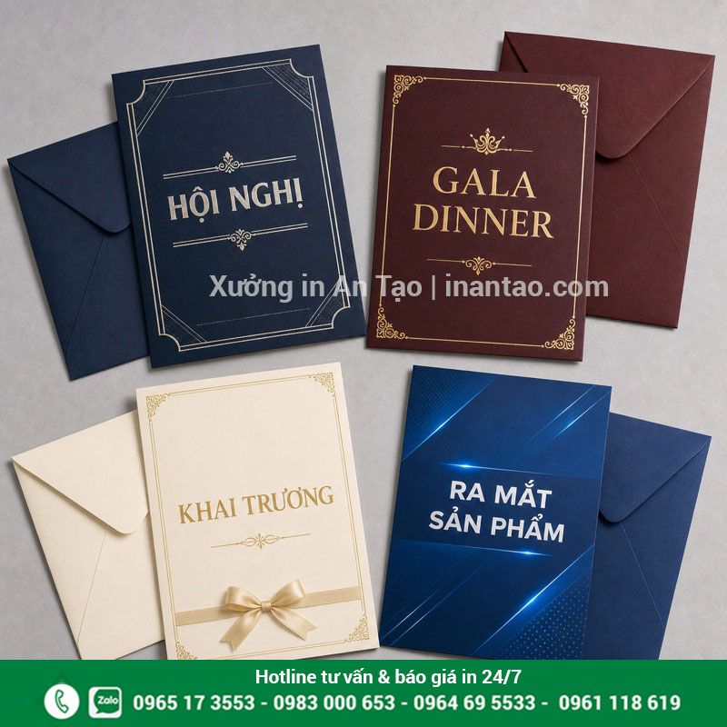 Mẫu thiệp mời event doanh nghiệp Bốn mẫu thiệp mời event cho hội nghị gala khai trương và ra mắt sản phẩm