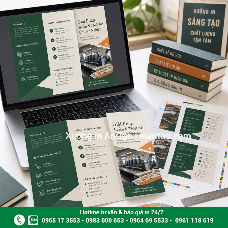 Thiết kế in ấn brochure đúng chuẩn sản xuất File thiết kế in ấn brochure và mẫu in hoàn chỉnh