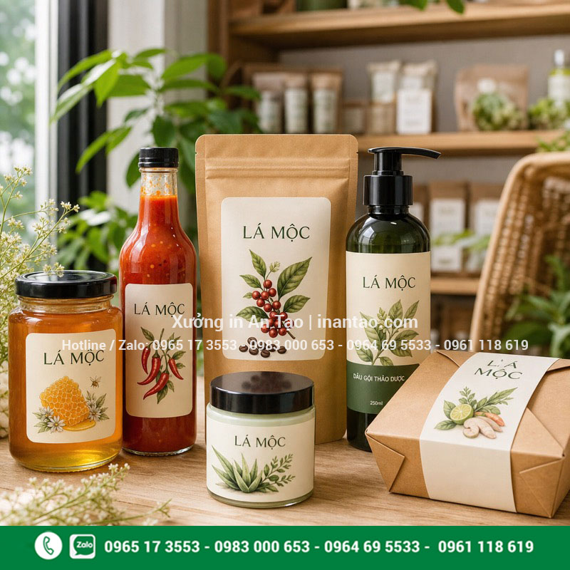 Tem nhãn hoàn thiện cho nhiều ngành hàng Ứng dụng in tem nhãn cho thực phẩm đồ uống mỹ phẩm và hộp giấy