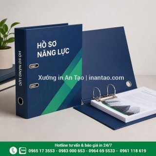 In bìa còng theo yêu cầu, bền đẹp và đúng nhận diện