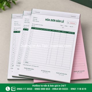 In hóa đơn bán lẻ 2 liên, 3 liên giá xưởng tại TP.HCM