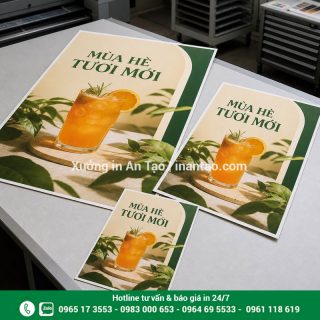In poster quảng cáo sắc nét, đúng màu tại TPHCM