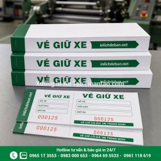 In vé giữ xe giá rẻ theo yêu cầu tại TP.HCM