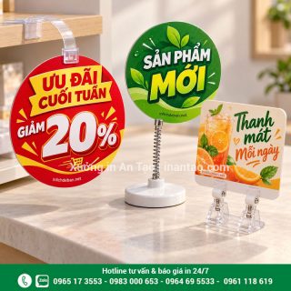 Wobbler quảng cáo: chọn mẫu, chất liệu và giá in theo yêu cầu